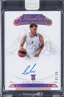 2018-19 Panini Flawless Rookie Autographs Gold #151 Luka Doncic Signed Rookie Card (#08/10) - Panini Sealed